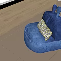 Modern Single Sofa Casual Sofa Lazy Sofa 3d model