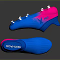 Adidas Blue And Pink Sports Shoes With Slip On Design And Reflective Finish