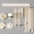 Modern Minimalist Wall Lamps With Various Designs And Decorative Elements For Home 3d model