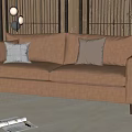 Modern double sofa 3d model