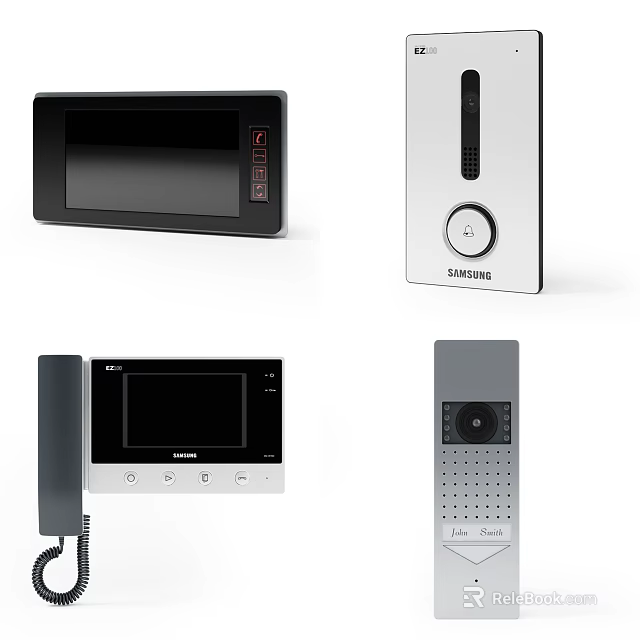 Samsung Doorbell System With Video Intercom Keypad Camera And Indoor Monitor 3d model 