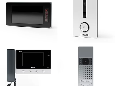 Samsung Doorbell System With Video Intercom Keypad Camera And Indoor Monitor 3d model