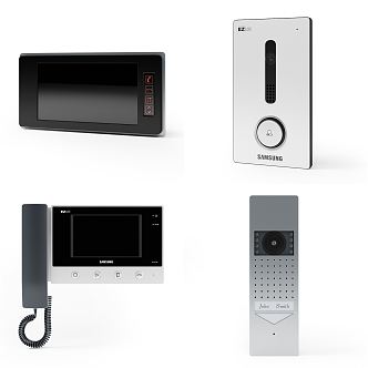 Modern doorbell doors and windows security monitoring doorbell 3d model