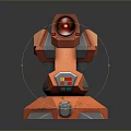 Turret Turntable Railgun Sci-fi Tower Defense Game Tower Defense Sci-fi Turret Game Turret Game Battery 3d model