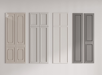 Door Panel Wardrobe Cabinet Door Combination 3d model