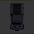 Military Armored Truck With Six Wheels Open Cargo Bed And Roof Lights