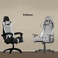 Poliform Modern Office Chairs With Grey And White Ergonomic Design Swivel Base