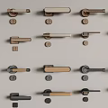Modern door handle combination 3d model