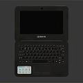 Qilive Compact Notebook Computer With Black Screen Keyboard And White Function Keys