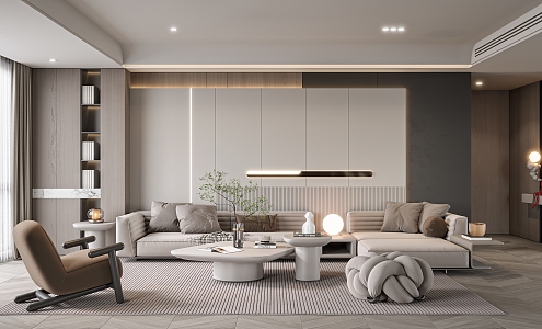 modern living room 3d model