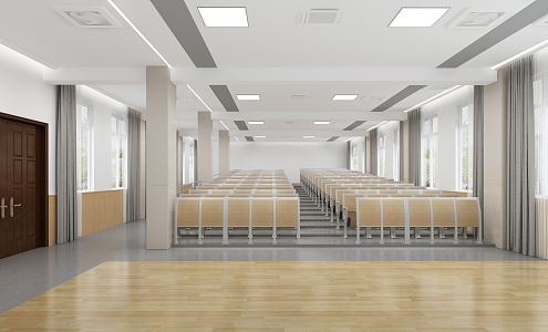 modern classroom 3d model