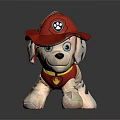 Cute Dalmatian Dog Plush Toy With Red Hat And Red Vest For Children