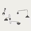 Stylish Modern Black Curved Wall Mounted Lamps For Indoor Lighting Decor