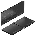 Various Induction Cooktop Designs Featuring Black Surfaces Heating Zones And Control Panels