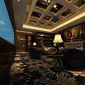 Luxury Home Decor Store Interior With Elegant Sofas Bookshelves Table Lamps And Carpets