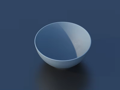 Modern Light Blue Ceramic Tableware Set With Simple Bowl Design For Dining 3d model