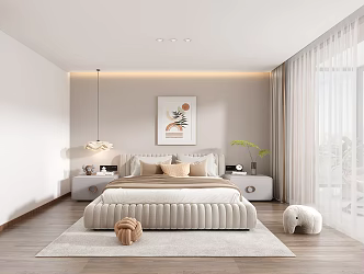 Modern Children's Room Daughter Room Tatami 3d model