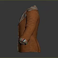 Orange Leather Jacket With Colorful Striped Collar Cuffs And Lining Design