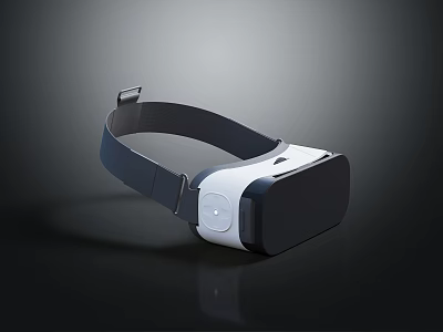White And Black Virtual Reality Headset Electronic Device For Immersive Experience 3d model