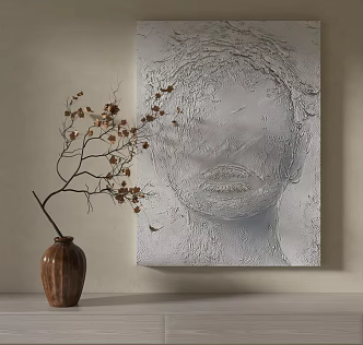 Quiet Wind Decorative Painting 3d model