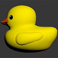 Cute Yellow Rubber Duck Toy With Shiny Smooth Surface And Adorable Design