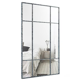 Modern Mirror Wall Rectangular Edge Retro 3d model