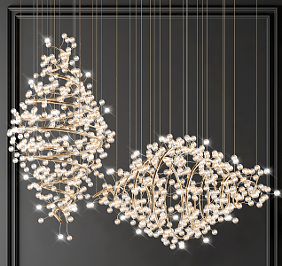 Light Luxury Crystal Chandelier 3d model