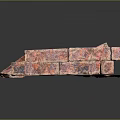Brick Scene Structure With Yellow Brick Floor And Red Pink Surrounding Walls