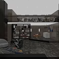 Modern Hotel Lobby Interior With Sofa Seating Marble Floor And Front Desk