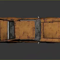 Rusty Orange Vintage Classic Car With Weathered Exterior And Old Body