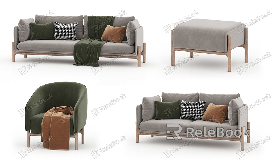 Nordic Combination Sofa Sofa Coffee Table Combination model