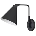 Modern Black Wall Mounted Conical Shade Wall Lamp For Home Decor 3d model