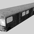 Vintage Metro Carriage with Textured Metal Exterior Windows and Doors