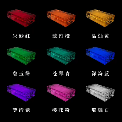 Transparent Colorful Wall Decor Panels In Various Bright Hues For Interior Decoration 3d model