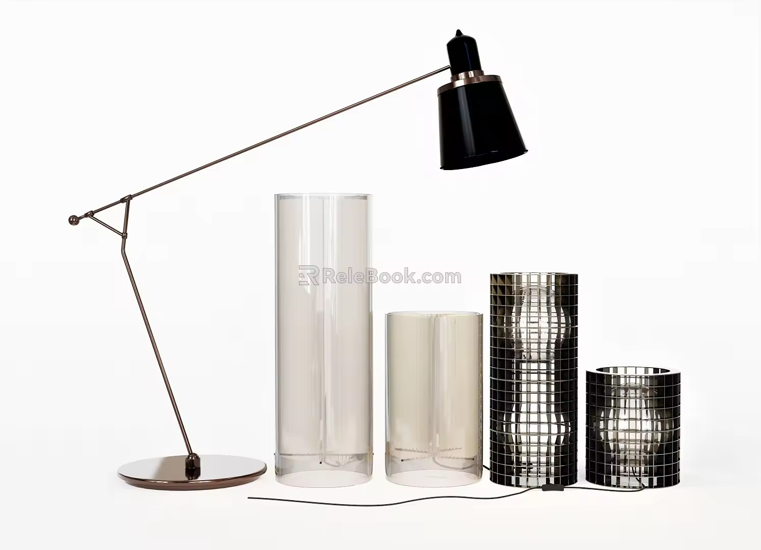 Nordic Table Lamp Decorative Lamp Reading Lamp Arc Floor Lamp Bamboo Lamp 3d model