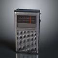 Vintage Portable Radio With AM FM Tuner Dial And Classic Speaker Grille Design