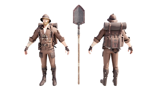 Adventurer Explorer Miner 3d model