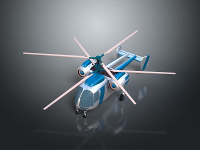 Modern Helicopter Civil Helicopter Homemade Helicopter 3d model