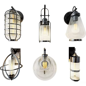 American Wall Lamp 3d model