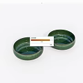 Two Simple Green Ceramic Bowls With Smooth Surface And Textured Design 3d model