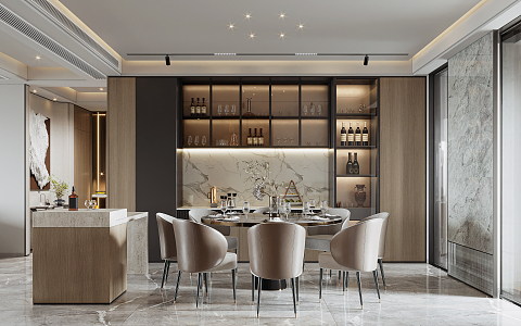 Modern Restaurant 3d model