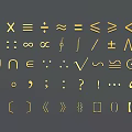 Mathematical Symbols Mathematical Elements 3d model