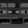 Modern Black Tram With Streamlined Design Large Windows And Sleek Exterior 3d model