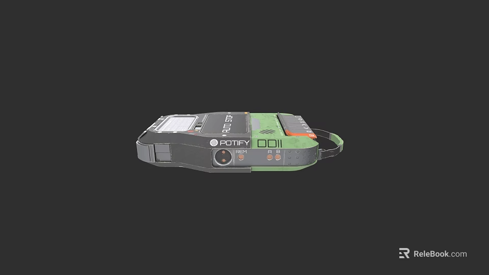 Stylish Poltron Headphone Speaker with Green Black Design and Portable Strap 3d model 