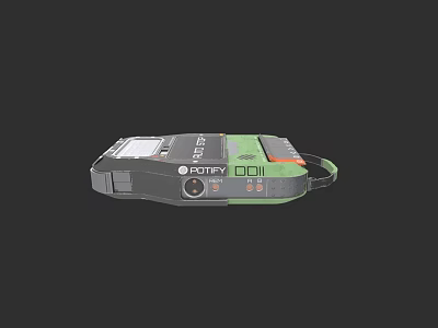 Stylish Poltron Headphone Speaker with Green Black Design and Portable Strap 3d model