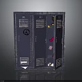 Vintage Blue Lockers With Open Door Peace Symbol And Items Inside
