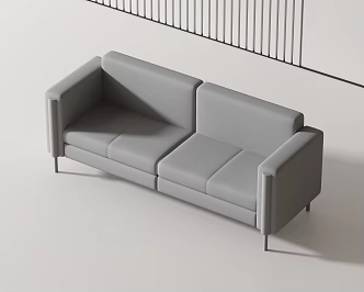 Modern double sofa 3d model