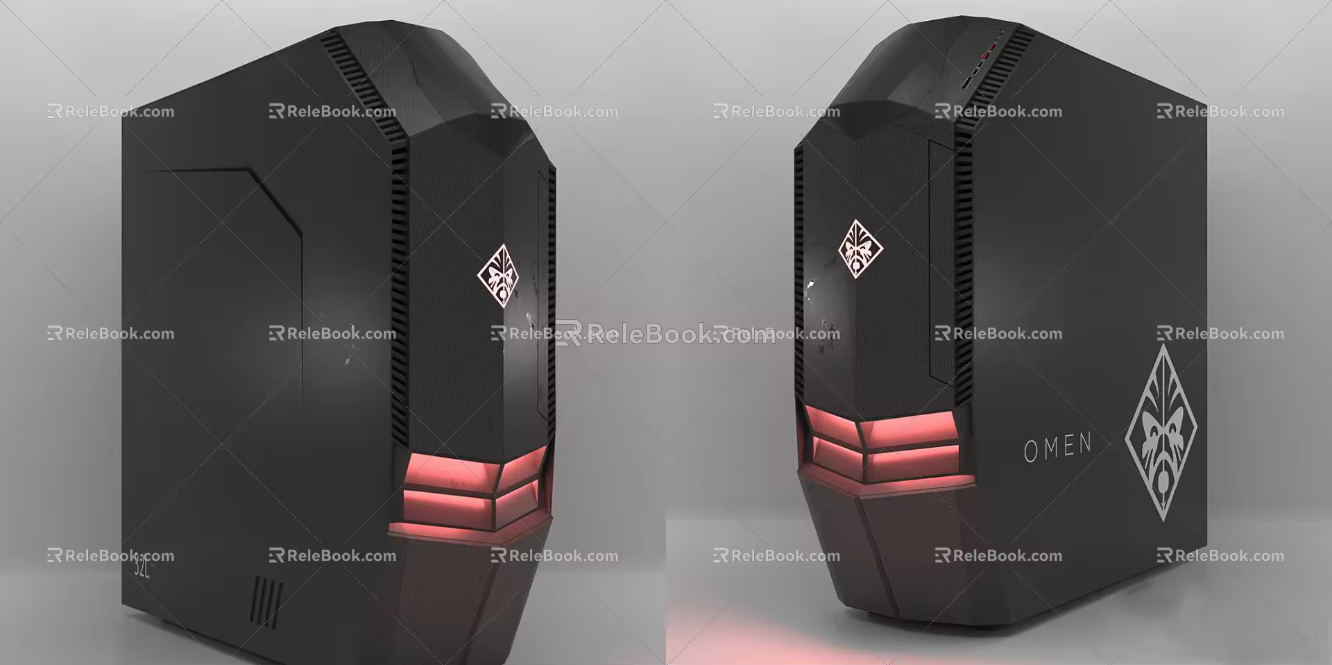 Modern mainframe computer chassis 3d model