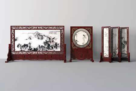 Chinese Screen Partition 3d model