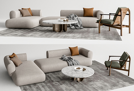 Modern Sofa Coffee Table Combination Sofa Coffee Table 3d model